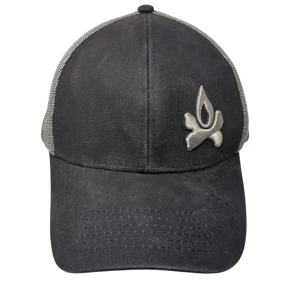 Camp Chef Snapback Mesh Back Trucker Hat Black One Size Embroidered